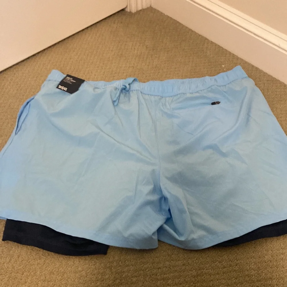 NWT DSG BLUE AGILITY 2 IN 1 SHORT MENS
